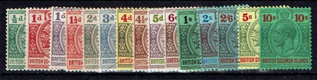 Image of British Solomon Islands/Solomon islands SG 39/52 LMM British Commonwealth Stamp